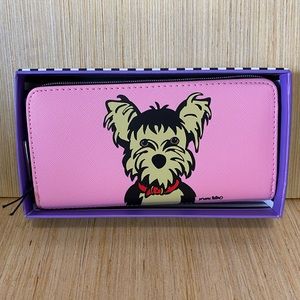 Marc Tetro Yorkie Zippered Wallet NIB NWT In Gift Box Yorkshire Terrier Dog